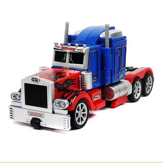 超大号遥控变形金刚擎天柱充电货车机器人模型轿车特技车玩具车模 