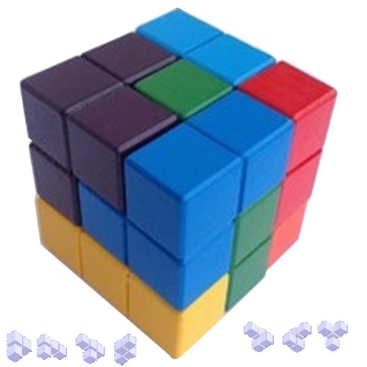 智力玩具索玛立方体魔方方块积木SomaCube盒装