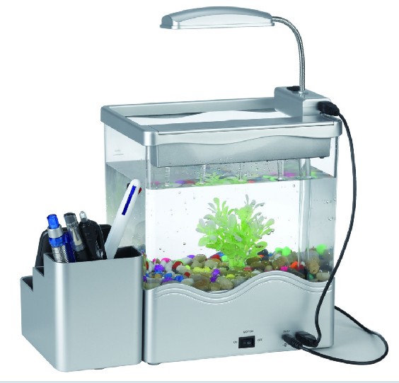 厂家供应LED多功能迷你鱼缸，USB鱼缸，办公室创意鱼缸
