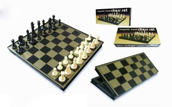 折叠磁性国际象棋 黑白色