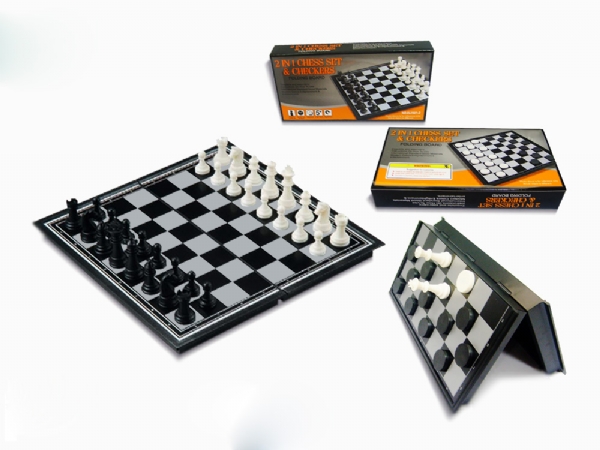 2合1磁性国际象棋&西洋跳棋