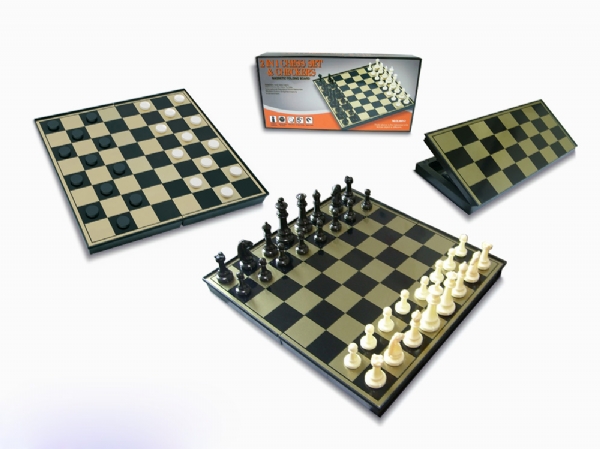 2合1磁性国际象棋& 西洋跳棋