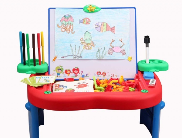 华美【第一教室】多功能苹果画桌 益智早教儿童学前学习玩具