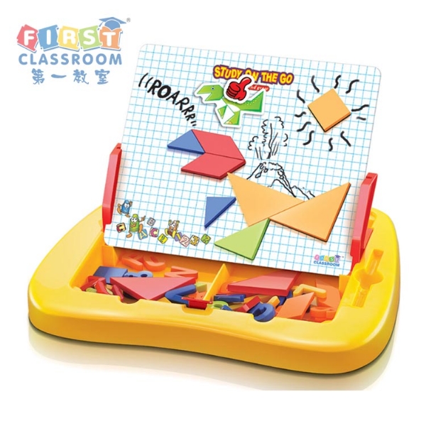 华美【第一教室】创意拼图学习箱 儿童益智早教玩具 学前画板