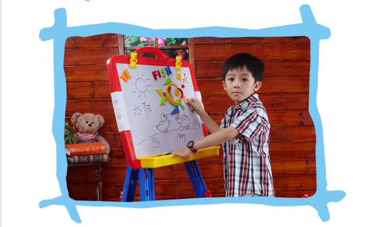 华美【第一教室】天才大画架 益智早教儿童画板玩具