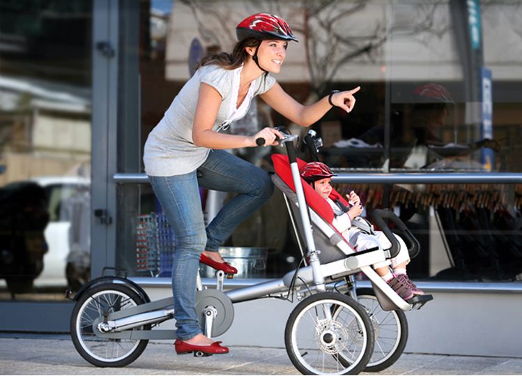 可将自行车变婴儿车的百变魔幻婴儿车国内问世