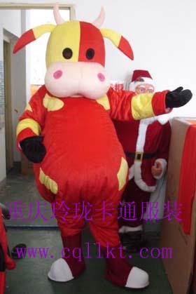 苏州杭州卡通服装红牛，舞台表演服装道具，行走人偶公仔