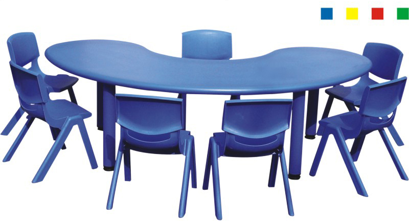 儿童家具幼教家具桌椅月亮桌