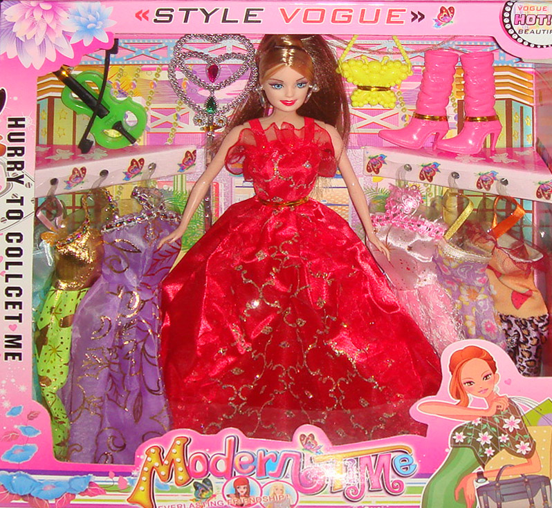 芭芘娃娃,6套衣服,多个配件,超值装,玩具厂家