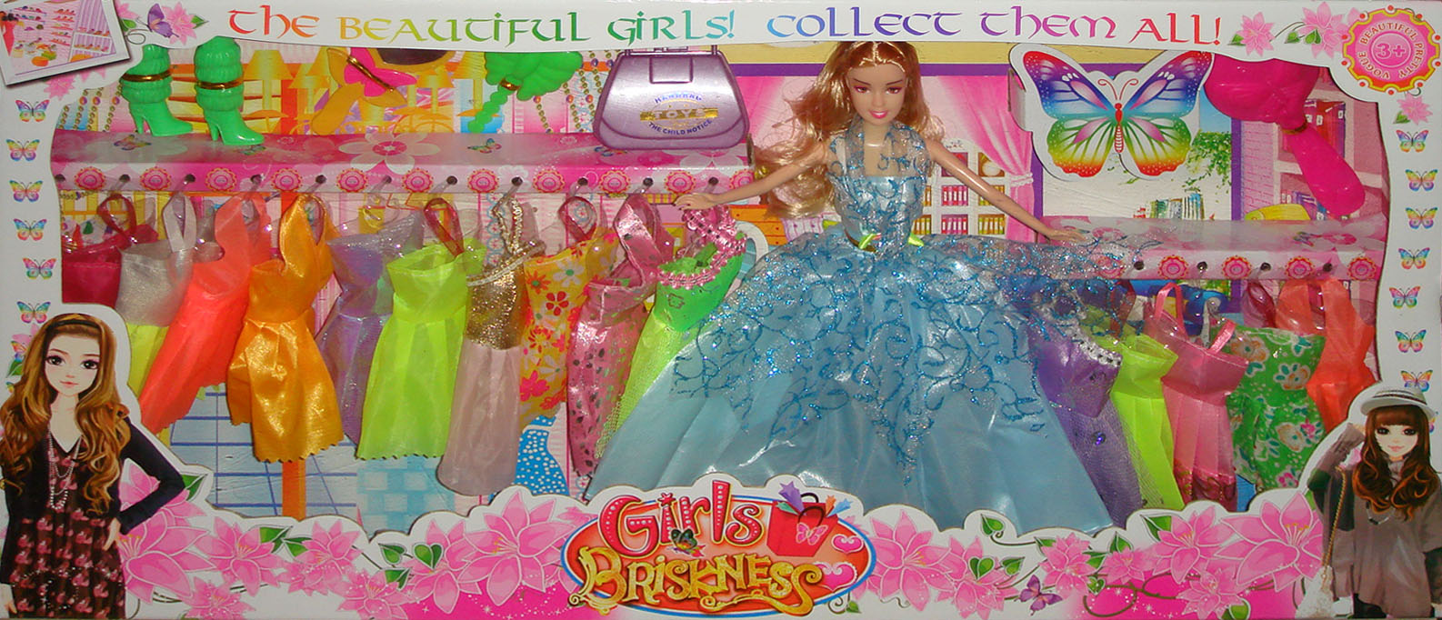 芭芘娃娃,16套衣服换装娃娃,生日礼物,女孩子玩具
