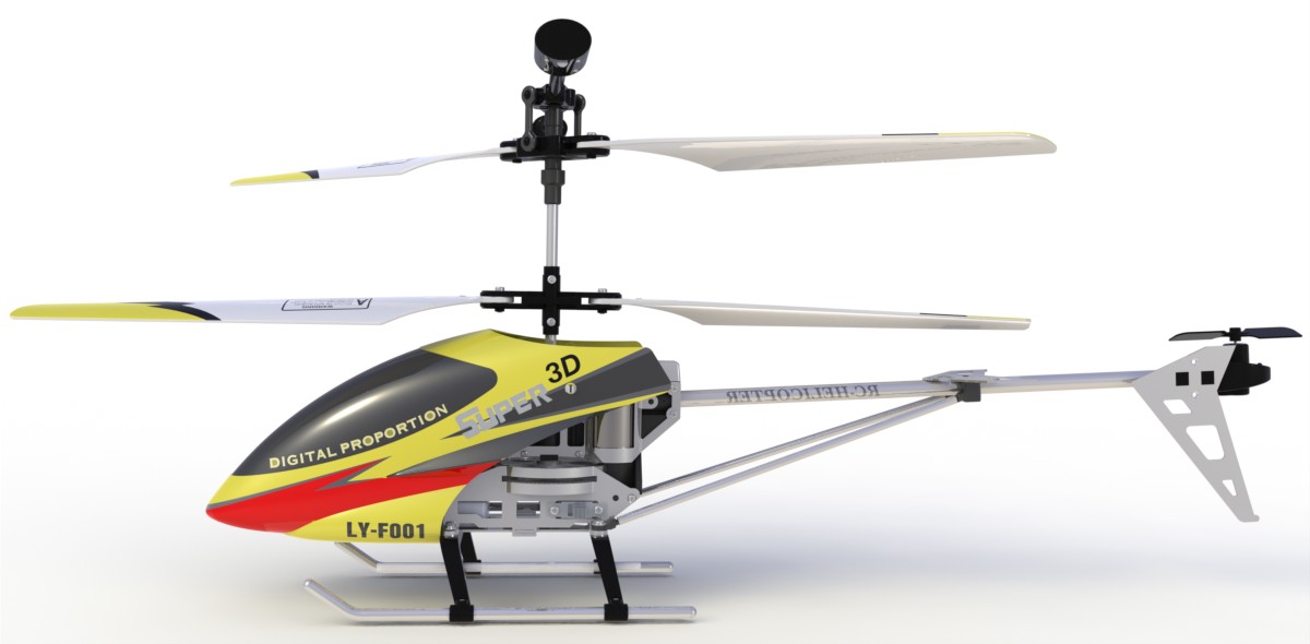厂家直销3.5通道带陀螺仪遥控直升飞机三通半