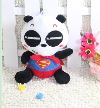 毛绒玩具熊猫超人信豫玩具