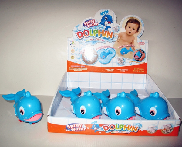 拉线海豚玩具 游水拉线海豚玩具 拉线动物 水陆拉线海豚