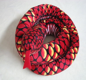 海乐园毛绒玩具大花纹红色蟒蛇 印花厂家直销