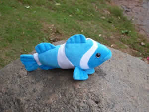 海乐园毛绒玩具蓝色丑丑鱼 印花丑丑鱼
