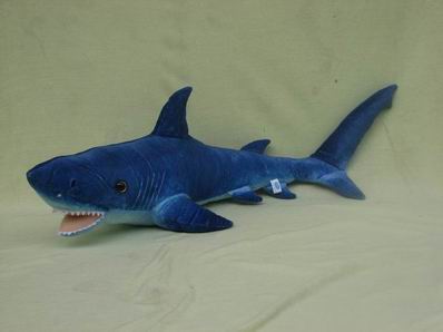 海乐园毛绒玩具新款鲨鱼 印花短毛绒玩具