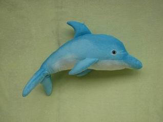 海乐园毛绒玩具浅蓝色海豚厂家直销毛绒玩具