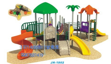 东莞社区组合滑梯，社区幼儿园滑梯，广场安全地垫