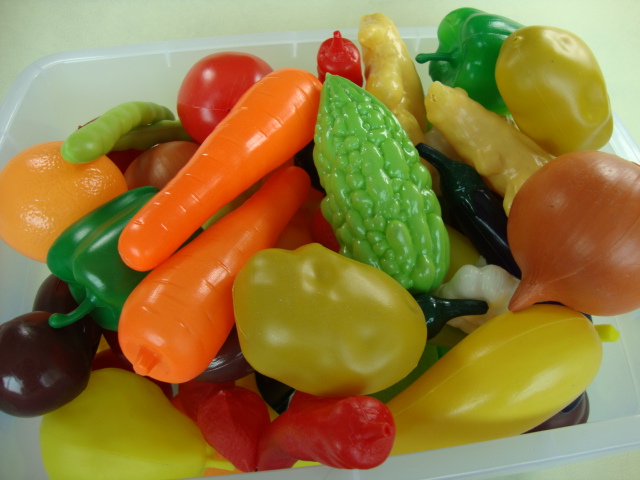 水果蔬菜 塑料积木 认知水果 仿真水果 50件