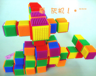 正方齿形 塑料拼插积木 幼儿园教具益智玩具 玩具积木