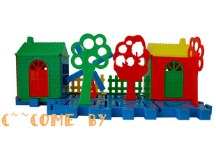 天使家园 塑料拼插积木 幼儿园教具益智玩具 玩具积木