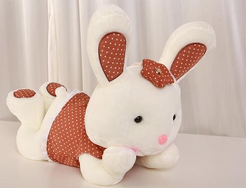 可爱兔子毛绒玩具 趴趴兔兔公仔 兔娃娃靠垫抱枕