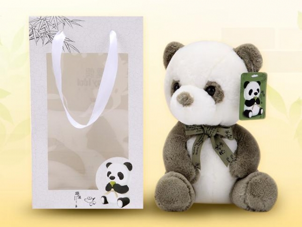 趣偶可爱熊猫公仔家居车载摆件毛绒玩具布娃娃
