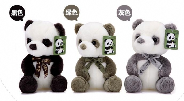 趣偶可爱熊猫公仔家居车载摆件毛绒玩具布娃娃