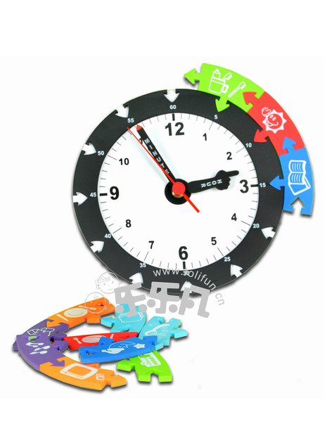 儿童礼品 挂钟 DIY玩具创意钟表