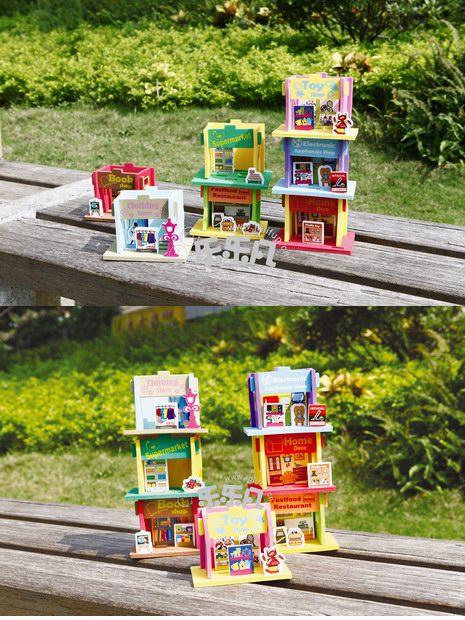 益智玩具售物楼 DIY模型玩具 立体拼装房子亲子玩具