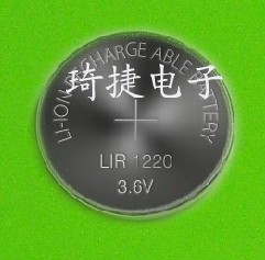 LIR1220电池3.6V锂离子电池