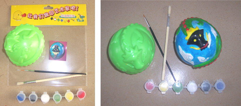 益智玩具 DIY玩具 塑料玩具 彩绘玩具- 龙 绿色