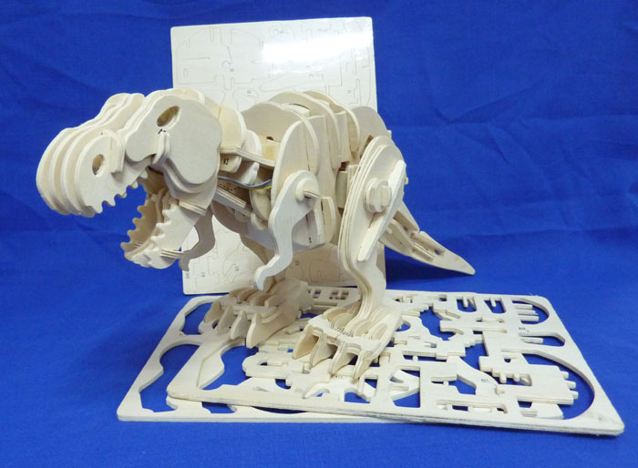DIY木质拼装电子益智玩具——恐龙机器人（霸王龙）