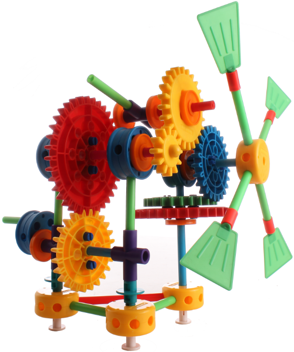 益智拼插积木 齿轮风车系列玩具积木 材质好做工好