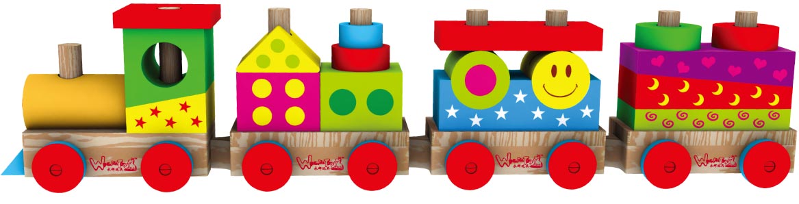 EVA玩具积木火车