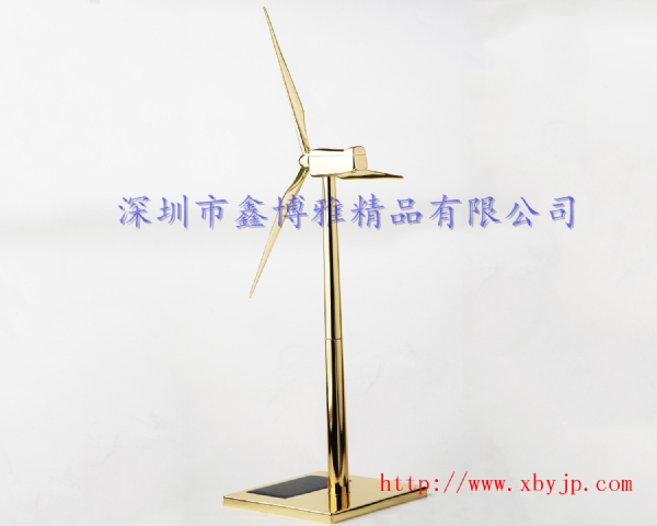 金属风力发电机模型 太阳能风机模型礼品XBY-FM04