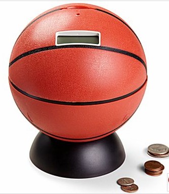 篮球存钱罐，储钱罐，电子存钱罐，计数存钱罐，识币钱罐