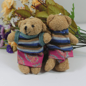 12CM情侣泰迪熊玩具（1对）