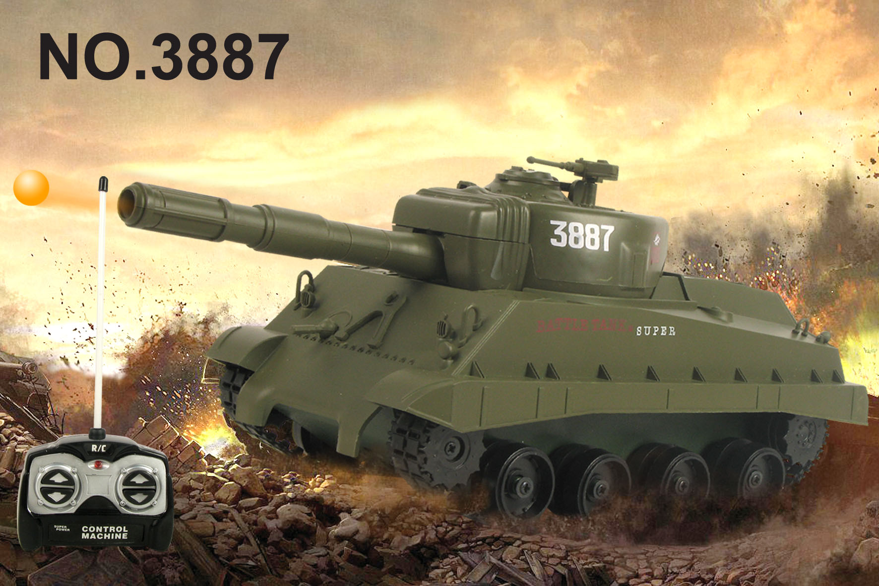 厂家直销3887A遥控坦克