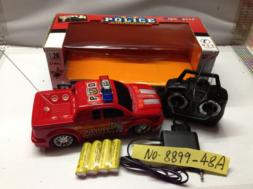 四通遥控 警车（包充电电池）塑料玩具  益智产品