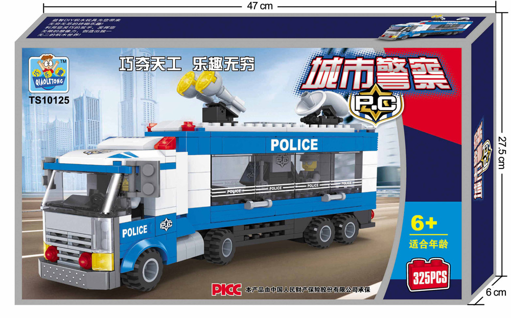 巧乐童益智积木 城市警察系列 警用指挥车