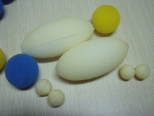 橄榄形海绵球 各种直径各种颜色海绵球 欢迎订购 量大优惠