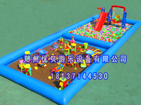 决明子沙滩池/儿童海洋球池/室内钓鱼池价格/小型充气玩具
