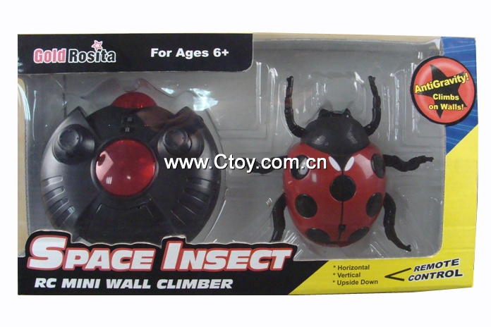 新奇创意电动玩具遥控爬墙车爬墙昆虫瓢虫甲虫866-2