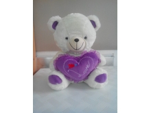 供应经典泰迪熊系列-紫色抱心熊