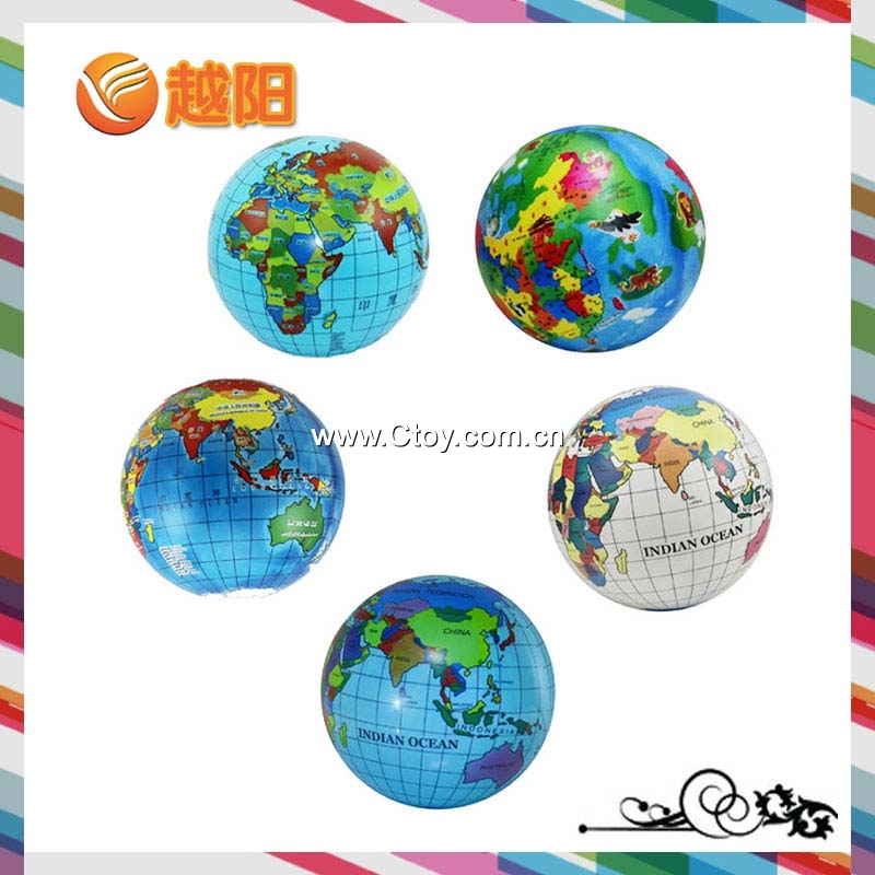 厂家批发儿童充气玩具世界地图系列  可定制印刷图案 外贸出口