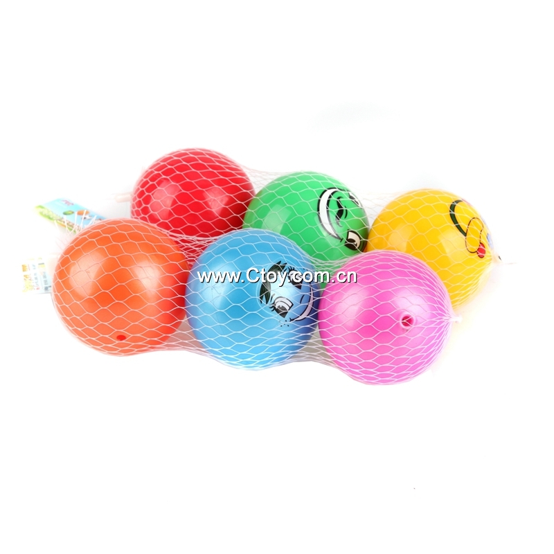 玩具批发3寸小皮球 海洋球三件套装可定制LOGO图案