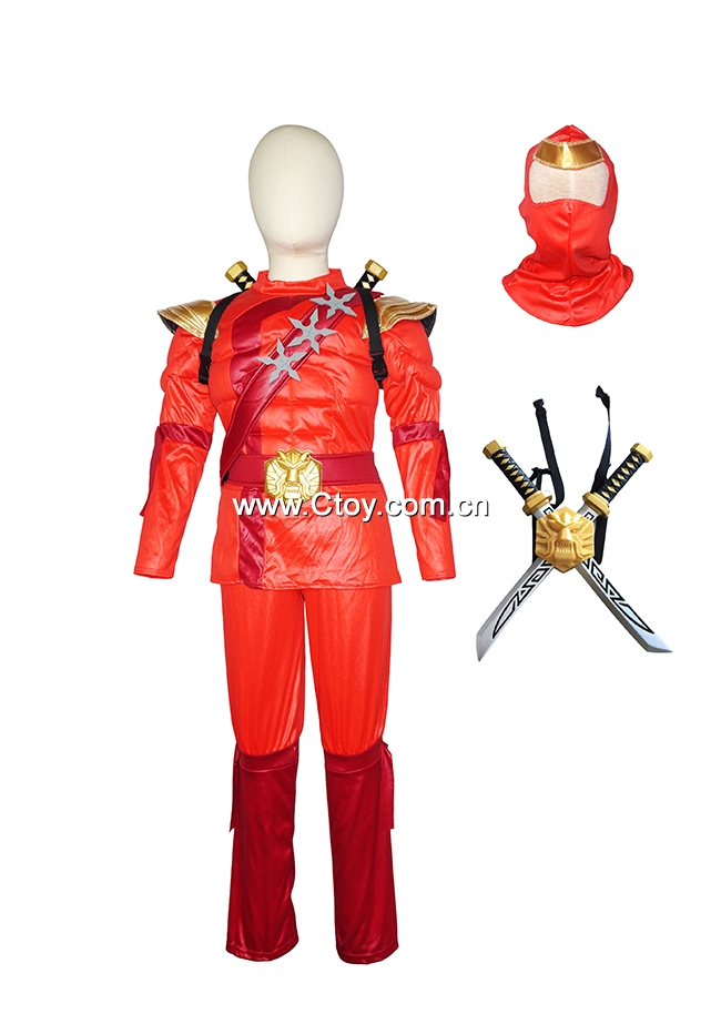 万圣节服/表演服/红色忍者