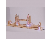 欢乐拼图  英国伦敦桥 木质立体拼图 木工艺品