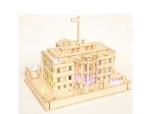 欢乐拼图  美国白宫 木质建筑模型拼图 世界建筑